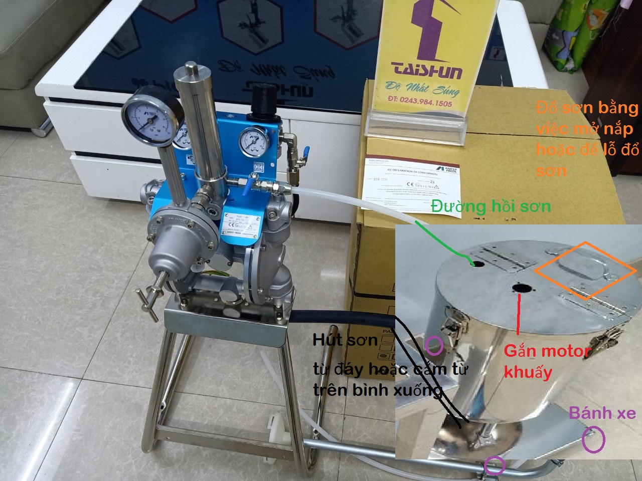 Bơm sơn có lọc sẵn DPS-1201C.TE